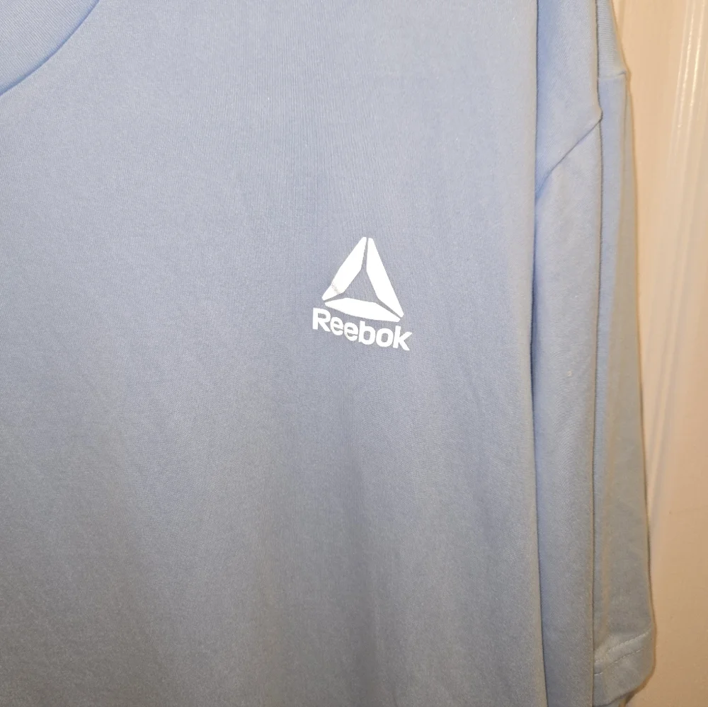 Reebok Men's Light Blue Short Sleeve Tee 2XL - Picture 3 of 6